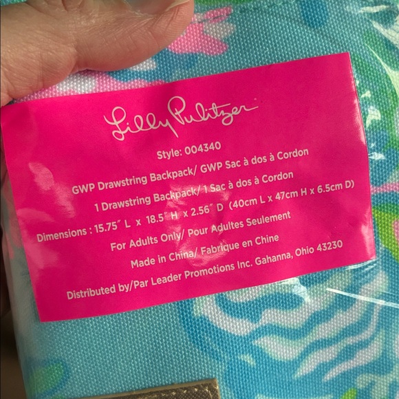 Lilly Pulitzer Drawstring Backpack - Picture 7 of 7